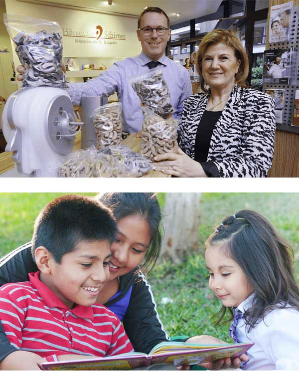 Frau Dr. Gina Romano, Ralph Schirner und über 1.000 Hörgeräte für argentinische Kinder.